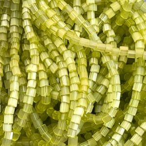 Czech Seed Beads 10/0 2Cut Satin Light Green Solgel