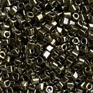 Cube 1,5mm Gold Lustered Green Tea