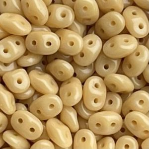 SuperDuo 2x5mm Opaque Beige