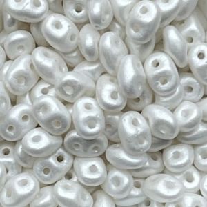 SuperDuo 5x2mm Pearl Coat Snow
