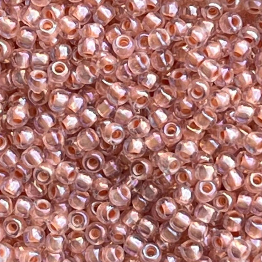 Round #11 Inside-Color Rainbow Crystal/Apricot-Lined